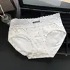 Ropa Interior Femenina Estilo Puro Deseo Algodón Puro Ribete de Encaje Chica Floral 10A Refuerzo de Algodón Prolongado Braguitas Femeninas de Cintura Media que se Ajustan a la Cadera