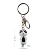 5 Llaveros de Figuritas Lindas Estilo Coreano con Hebillas de Montañismo y Dijes para Bolsos con Gatos Dormidos y Babeando Mientras Están Acostados