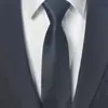 Corbata formal para hombre de 1200 agujas, cremallera perezosa en stock, 8 cm, fácil de tirar, corbata a rayas negras sin perforación