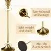 Portavelas de metal color cobre directo de fábrica, bestseller transfronterizo de Amazon, juego de varias piezas de portavelas de hierro para decoración de mesa