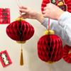 2026 Año del Caballo Decoraciones Creativas de Linternas Colgantes Rojas Panal Pequeños Colgantes Día de Año Nuevo Pequeños Adornos Decorativos de Interior