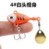 Isca Vibratória Impressa em 3D Pequeno Redemoinho Spinner Metálico Longo Arremesso Isca Vibratória Isca de Pesca de Água Doce para Robalo