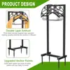 Soporte para Manguera de Jardín Removible de Metal Soporte para Manguera de Tubería de Agua Colgador de Manguera Estante de Almacenamiento Vertical para Manguera de Jardín