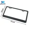 Marco para placa de matrícula estándar americano de venta caliente para comercio exterior, material de aleación de aluminio, negro y plateado, soporte para marco de placa de matrícula, LOGO, selección de múltiples acabados