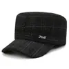 Gorra de Invierno para Hombre Estilo Papá Protección contra el Frío Protección para los Oídos Gorra de Copa Plana para Hombres de Mediana Edad y Mayores Abuelo Hombre Mayor Gorra Gruesa de Algodón Cálida con Terciopelo