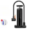 Bomba de Bicicleta Portátil 2 em 1 - Mini Bomba de Ar Manual com Manômetro e 2 Agulhas Grátis para Pneus de Bicicleta, Motocicleta, E-Bike, Bola de Basquete, Futebol - Inflador Multiuso para Casa e Esportes ao Ar Livre