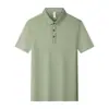 Camisa Polo de Seda Helada de Verano sin Costuras Cuello Camisero Personalizable Ropa de Trabajo para Hombres y Mujeres Solapa Mangas Cortas Logo Bordado