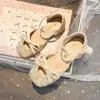 Sandalias Cerradas de Verano 2026 Estilo Coreano para Niñas con Lazo, Sandalias Suaves de Princesa para Niños Mayores, Zapatos Versátiles para Niños