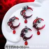 Accesorios de Estilo Oscuro Estilo Europeo y Americano Mariposa Negra Pistola Cruz de Rosa Colgante Pulsera de Cuentas DIY Collar