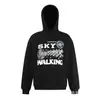 Sudadera con capucha de terciopelo Bpm con estampado de letras Broken Planet, holgada, casual, para hombre y mujer, moderna, otoño e invierno