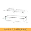 Caixa de armazenamento de mesa com tampa, retangular, acrílico transparente, para cozinha, cosméticos e itens diversos, adequada para um espaço de trabalho