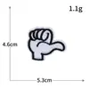 Emblemas Premium Bordados à Máquina para Comércio Exterior Transfronteiriço, Patches Bordados com Tema de Gestos, Acessórios para Roupas, Patches para Reparo de Furos DIY