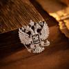 Broche de águila bicéfala creativo de gran venta transfronteriza, broche de aleación retro con forma de animal, accesorios de ropa, venta al por mayor al contado