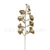 Flores Artificiais Douradas, Eucalipto Dourado e Folhas de Ginkgo, Flores de Plástico, Folhas Douradas, Materiais para Arranjo de Flores Balde da Fortuna de Natal e Festival da Primavera