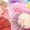 Chapéu de Bebê Verão Fino Cruzamento de Fronteira Novo Infantil Flor Dourada Estampada Chapéu de Puxar para Recém-Nascidos com Proteção da Moleira Touca de Bebê