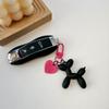 Livro Vermelho Pequeno Estilo Ins Bola de Amor Chaveiro de Cachorro Chaveiro de Casal Pingente de Bolsa DIY Ornamentos Pendurados Femininos Escuros e Legais