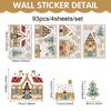 Decorações de Janela de Natal Homem de Gengibre de Natal Adesivos Eletrostáticos para Janela de Vidro Floco de Neve Árvore de Natal Adesivos para Janela Pvc