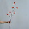Linterna de flor artificial fruta, baya ácida, nuevo arreglo floral estilo chino, decoración de entrada de sala de estar, decoración suave arte floral, accesorio de fotografía
