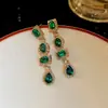 Brincos de Prata com Zircônia em Formato de Flor e Franja Estilo Palácio, Brincos de Tarraxa High-End de Luxo Leve, Joias Simples de Moda com Temperamento Requintado