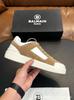 Sapatos Masculinos Casuais Esportivos Balmain de Couro Bovino de Primeira Camada Versão Alta Transfronteiriça