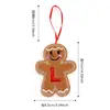 Colgante Decorativo de Hombre de Jengibre Nuevo Navideño Transfronterizo con 26 Letras Colgante para Árbol de Navidad Accesorios para Decoración de Escena Festiva