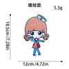 Parche de Bordado con Lentejuelas de Toalla de Dibujos Animados, Lindo Parche de Bordado de Chica Versión Q para Ropa Infantil, Parche Decorativo para Bolsos