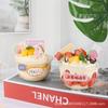 Taza de grasa en forma de U de moda Ahuatian Bobo crema fruta leche de soja taza de abrazo yogur helado sundae Taza Bobo