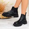 Comercio electrónico transfronterizo, talla grande, nueva colección otoño/invierno 2026, botines de suela gruesa, modernos y casuales, versátiles botines slip-on de punta redonda