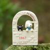 Estilo japonês dos desenhos animados resina ferro madeira mercearias jardinagem carnudo micro paisagem flor plug-in tiro adereços ornamentos resumo