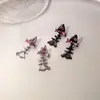 Pendientes de Hueso de Pescado Calientes Transfronterizos Moda Europea y Americana Diseño de Nicho Lujo Ligero Lindos Elegantes Versátiles Dulce Fresco Estilo Joyería