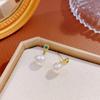 Pendientes de perla con aguja de plata s925 para mujer, ligeros, lujosos, con diseño de nicho, delicados, elegantes y personalizados, combinables con todo.