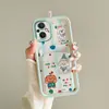 Adecuado para Oppoa96 Todo Incluido A58 Dibujos Animados A55 Moda A74 Femenino A17K Cuerda para la Mano A16E Soporte para Tarjetas Funda para Teléfono Móvil A78