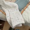 Calcetines de tubo de hilo de cachemira punteada engrosada IOULOR cálidos de invierno suaves cerosos doble aguja calcetines para mujer calcetines apilados sakagiya