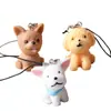 Adornos para Perros Súper Mini Lindos Adornos de Muñeca Cachorro Llavero Colgante para Bolso
