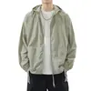 Ropa con Protección Solar para Hombre Verano Nuevo Estilo Ligera y Delgada Sensación de Hielo Transpirable con Capucha Ropa con Protección Solar para Hombre y Mujer Ocio al Aire Libre Ropa para la Piel Chaqueta