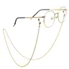 Cadena Antideslizante para Gafas, Correa para Mascarilla, Cadena de Bolas Onduladas de Acero Inoxidable Moderna y Sencilla, Color 18K Conservado al Vacío, en Stock para Entrega Inmediata