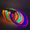 Collar luminoso led para mascotas tubo de fibra óptica resorte de carga anillo para perro de primavera y verano se puede cortar collar recargable al por mayor
