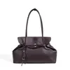 2026 nueva bolsa de axila grande de cuero genuino para el día a día, bolso de hombro simple, bolso tote versátil y moderno