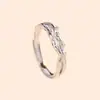 Anillos de Pareja con Ramas Entrelazadas, Unisex, Diseño de Nicho, Modernos y Minimalistas, Anillos de Pareja Espinosos, Anillos Abiertos con Forma de Rama