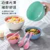 Tazón Redondo Multitamaño, Tazón Extra Grande para Ensalada, Tazón de Arroz de Plástico, Juego de Tazones de Plástico, Tazón para Sopa, Tazón con Cuchara y Palillos de Plástico para Niños