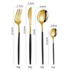 Vajilla de acero inoxidable de Amazon, cuchillo, tenedor y cuchara, juego de 4 piezas principales de vajilla occidental portuguesa, cuchillo, tenedor y cuchara para carne.