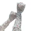 Accesorios de Diamante Corazón de Alta Elasticidad, Mangas de Hielo Florales Pequeñas para Mujer, Frescura de Seda de Hielo, Mangas Elegantes y Femeninas para Proteger del Sol al Conducir, Ligeras y Delgadas