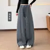 Novas calças de inverno macias e felpudas de perna larga, slim fit, espessadas, quentes, calças casuais de corte reto para mulheres