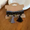 Accesorio de Vacaciones: Pulsera Multicolor de Cuentas de Cristal y Perlas de Arroz de Múltiples Capas, Joyería de Mano Bohemia Lujosa y de Alta Gama