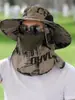 Sombrero de Sol Camuflado de Ala Ancha para Hombre de Verano, Plegable para Viajes al Aire Libre y Pesca
