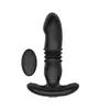 Masajeador de próstata para hombres con doble anillo, vibrador anal telescópico controlado por control remoto y juguete sexual