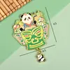 Imán Metálico Original de la Serie Panda de Chengdu Atracciones Imán para Nevera Cultura y Creatividad de Sanxingdui de Sichuan Tendencia Nacional Imán para Nevera