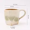 Taza de Café de Cerámica Transfronteriza, Taza Creativa Estilo Americano Estilo Japonés para Arte Latte Avena, Taza de Gran Capacidad, Taza de Porcelana Horneada en Horno Retro