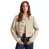 Nueva chaqueta corta de estilo europeo y americano, cuello redondo, doble botonadura, estilo francés, elegante y chic, para uso de negocios y ocio.