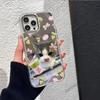 Funda de Teléfono Móvil de Verano con Diseño de Gato de Dibujos Animados Adecuada para iPhone 16/17, Funda Espejo para Niñas, Funda de Teléfono de Moda para Apple 15